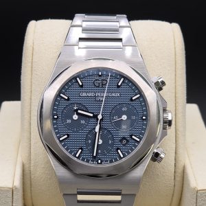 Mint 2021 Girard Perregaux Laureato Chronograph Blue Dial 81020-11-431-11A • 42mm