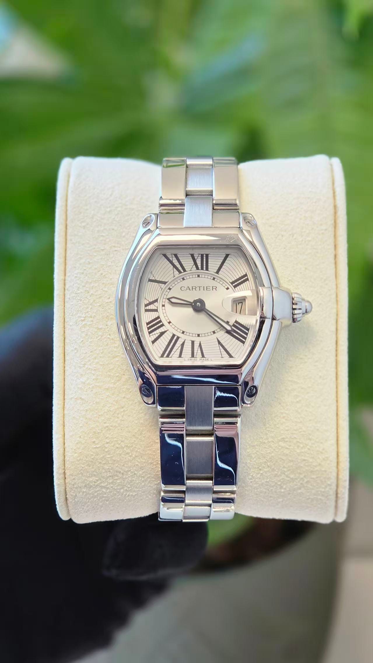 Mint 2016 Cartier Roadster W62016V3 Roman dial