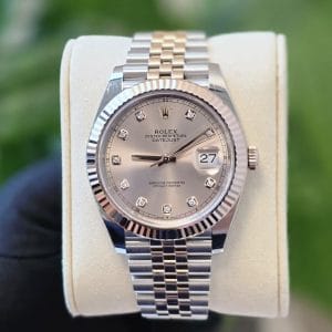 Pre-owned 2022 Rolex Datejust Jubilee 126331 Sundust w 10 Point Diamonds Dial 41mm