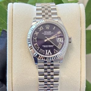 Mint 2023 Rolex Datejust Jubilee 278274 Aubergine W VI Diamonds 31mm