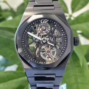 LNIB DEC 2021 Girard Perregaux Laureato Skeleton Ceramic - Sapphire Crystal 81015-32-001-32A • 42mm