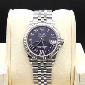 Mint 2023 Rolex Datejust Jubilee 278274 Aubergine W VI Diamonds 31mm