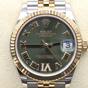 Alternative view of Mint 2021 Rolex Datejust Jubilee 278273 Olive W VI Diamonds dial 31mm