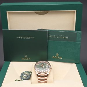 LINB DEC 2025 DayDate President Olive Green Roman 40 228235 - Image 4