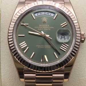 LINB DEC 2025 DayDate President Olive Green Roman 40 228235 - Image 3